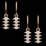 Women's Earrings 2 Pcs - Golden, Women, Earrings & Tops, Chase Value, Chase Value