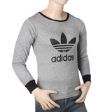 Men's Full Sleeves Printed T-Shirt - Grey, Men, T-Shirts And Polos, Chase Value, Chase Value