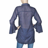 Women's Embroidered Western Top - Navy Blue, Women, T-Shirts And Tops, Chase Value, Chase Value