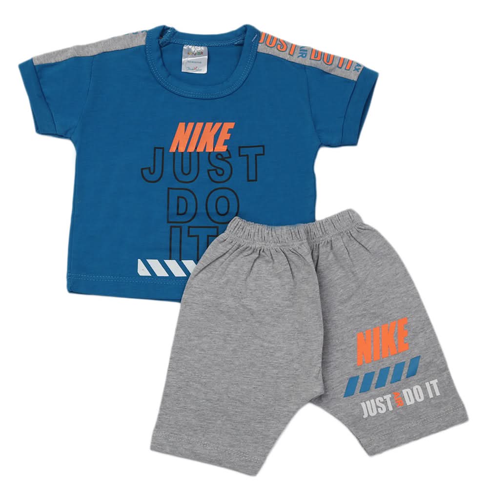 Newborn Boys Half Sleeves Suit - Royal Blue, Kids, Newborn Boys Sets And Suits, Chase Value, Chase Value
