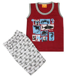 Boys Sando Suit - Maroon, Kids, Boys Sets And Suits, Chase Value, Chase Value
