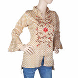 Women's Embroidered Western Top - Beige, Women, T-Shirts And Tops, Chase Value, Chase Value