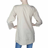 Women's Embroidered Western Top Front Dori Pipen - Beige, Women, T-Shirts And Tops, Chase Value, Chase Value