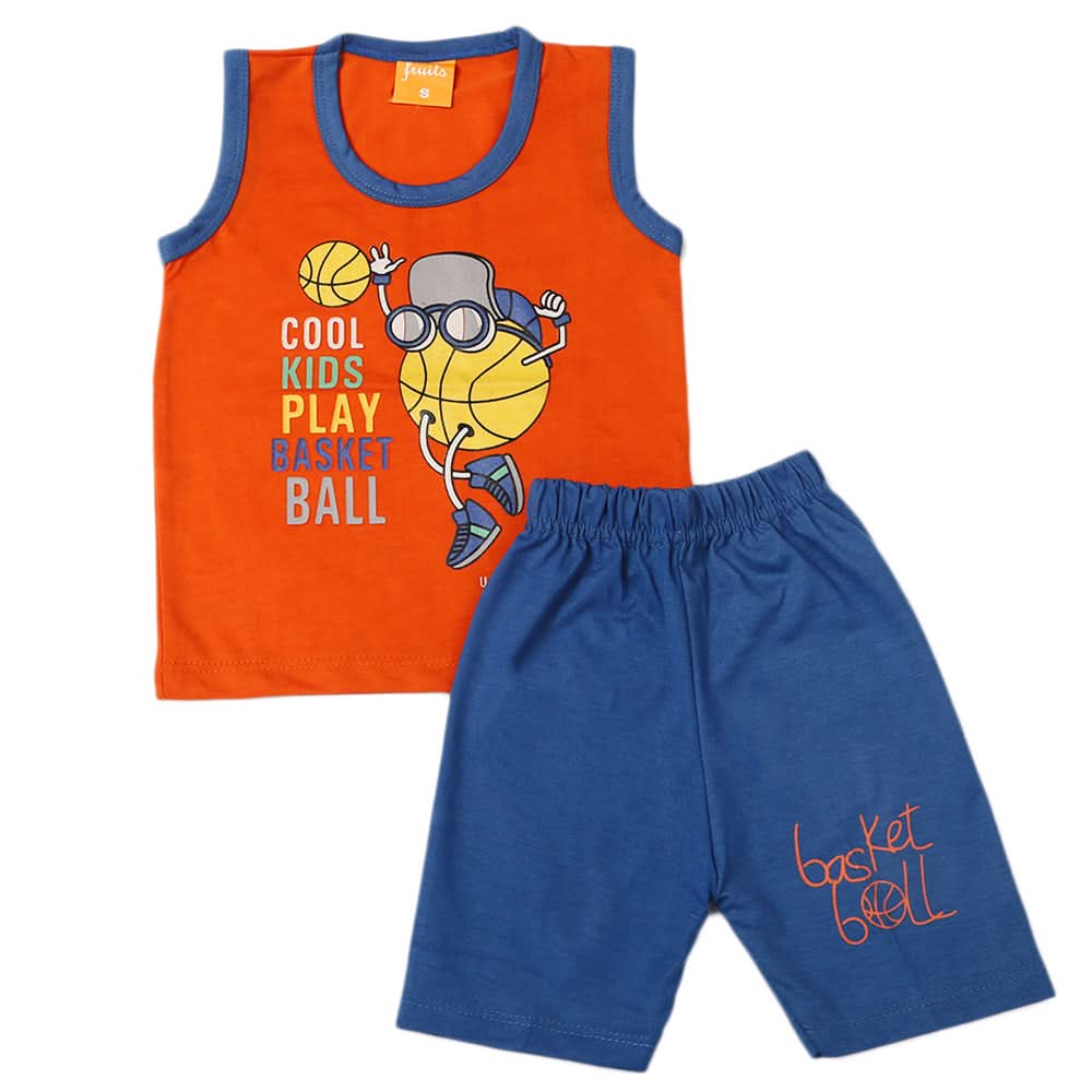 Boys Sando Suit - Orange, Kids, Boys Sets And Suits, Chase Value, Chase Value