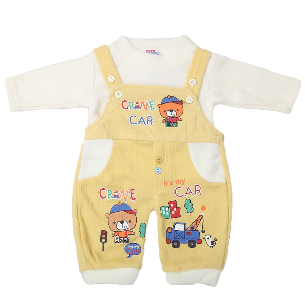Newborn Boys Full Sleeves Romper - Yellow, Kids, NB Boys Rompers, Chase Value, Chase Value