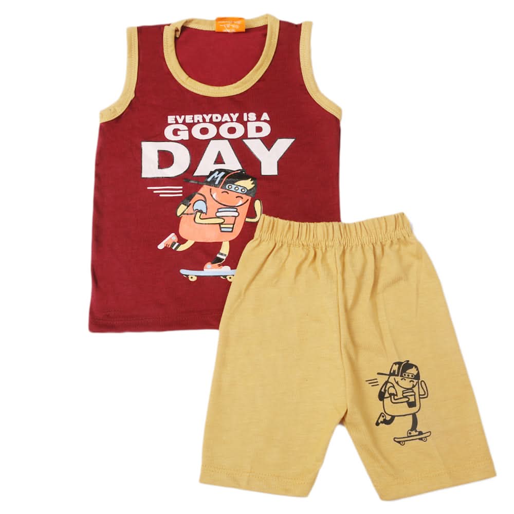 Boys Sando Suit - Maroon, Kids, Boys Sets And Suits, Chase Value, Chase Value