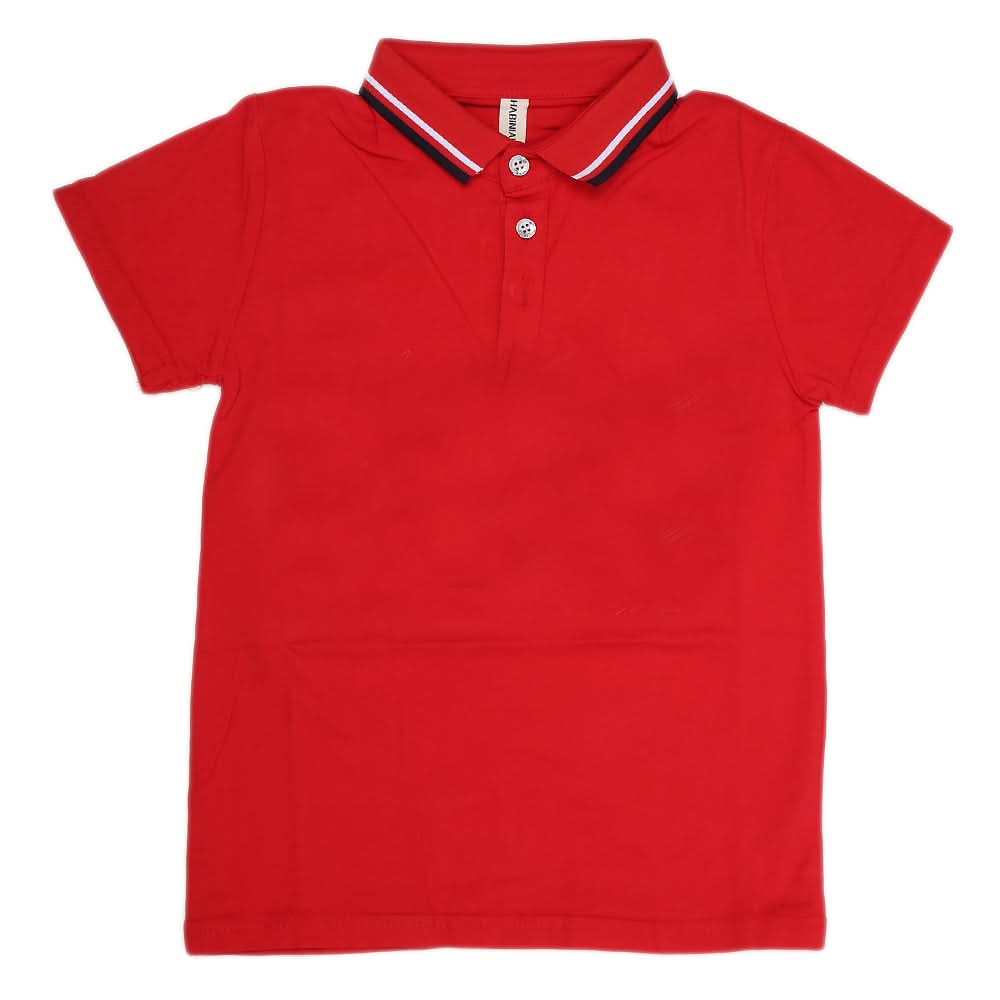 Boys Half Sleeves Polo T-Shirt - Red, Kids, Boys T-Shirts, Chase Value, Chase Value