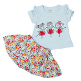 Newborn Girls Half Sleeves Suit - Sky Blue, Newborn Girls Sets & Suits, Chase Value, Chase Value