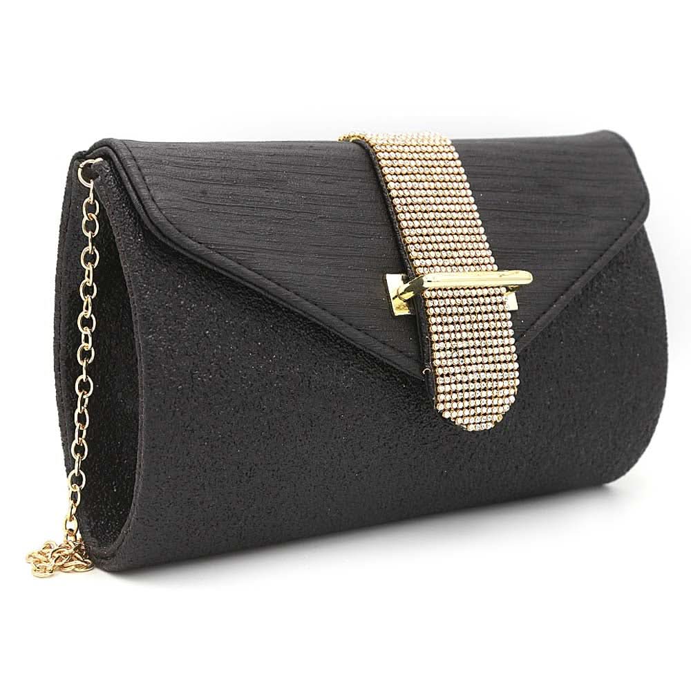Women's Bridal Clutch 6877 - Black, Women, Clutches, Chase Value, Chase Value