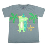Boys Half Sleeves Jersey T-Shirt 4131 - Steel Grey, Kids, Boys T-Shirts, Chase Value, Chase Value