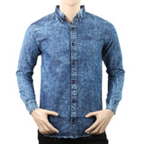 Men's Denim Casual Club Shirt 9010-A - Dark Blue, Men, T-Shirts And Polos, Chase Value, Chase Value
