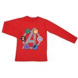 Boys Full Sleeves T-Shirt - Red, Kids, Boys T-Shirts, Chase Value, Chase Value