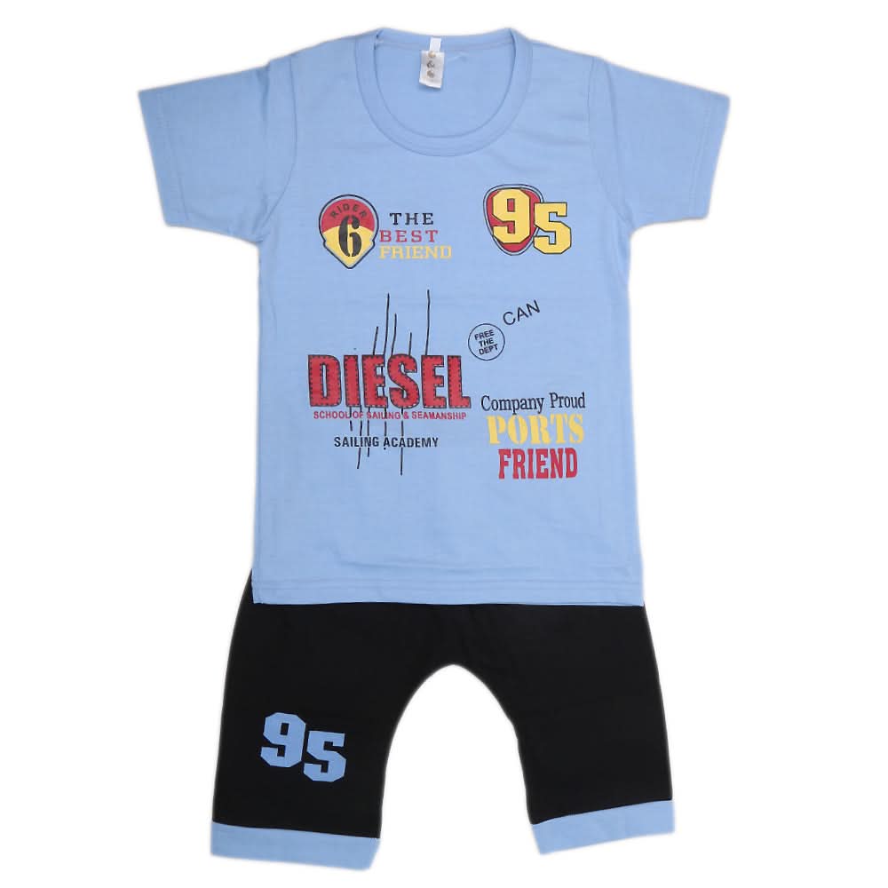 Boys Half Sleeves Suit - Blue, Kids, Boys Sets And Suits, Chase Value, Chase Value