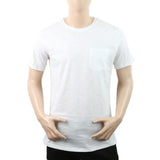 Men's Half Sleeves Round Neck Plain T-Shirt - White, Men, T-Shirts And Polos, Chase Value, Chase Value