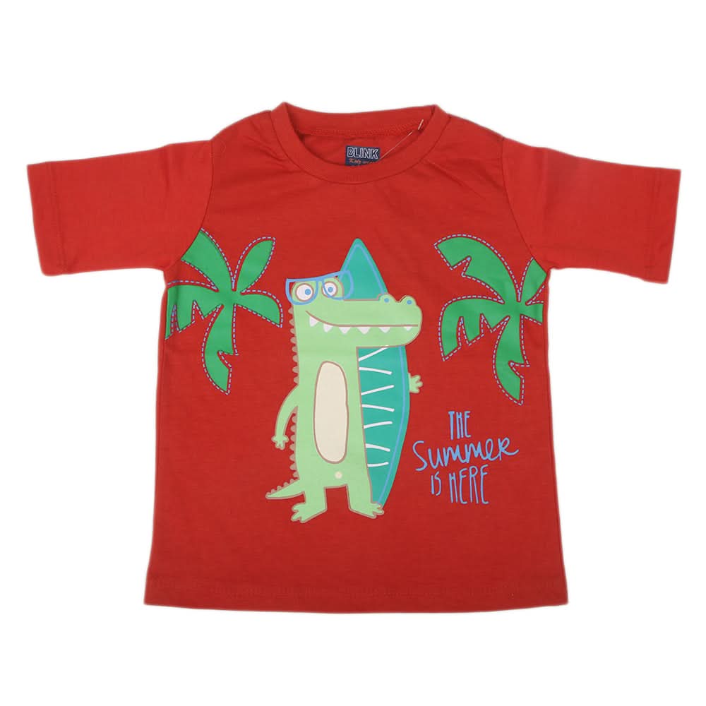 Boys Half Sleeves Jersey T-Shirt 4131 - Rust, Kids, Boys T-Shirts, Chase Value, Chase Value