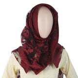 Women Net Fancy Scarf - Maroon, Women, Shawls And Scarves, Chase Value, Chase Value