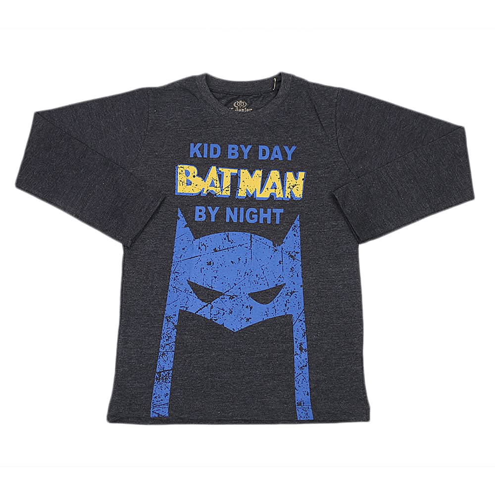 Boys Full Sleeves T-Shirt - Dark Grey, Kids, Boys T-Shirts, Chase Value, Chase Value