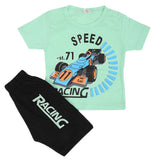Boys Half Sleeves Short Suit - Cyan, Kids, Boys Sets And Suits, Chase Value, Chase Value