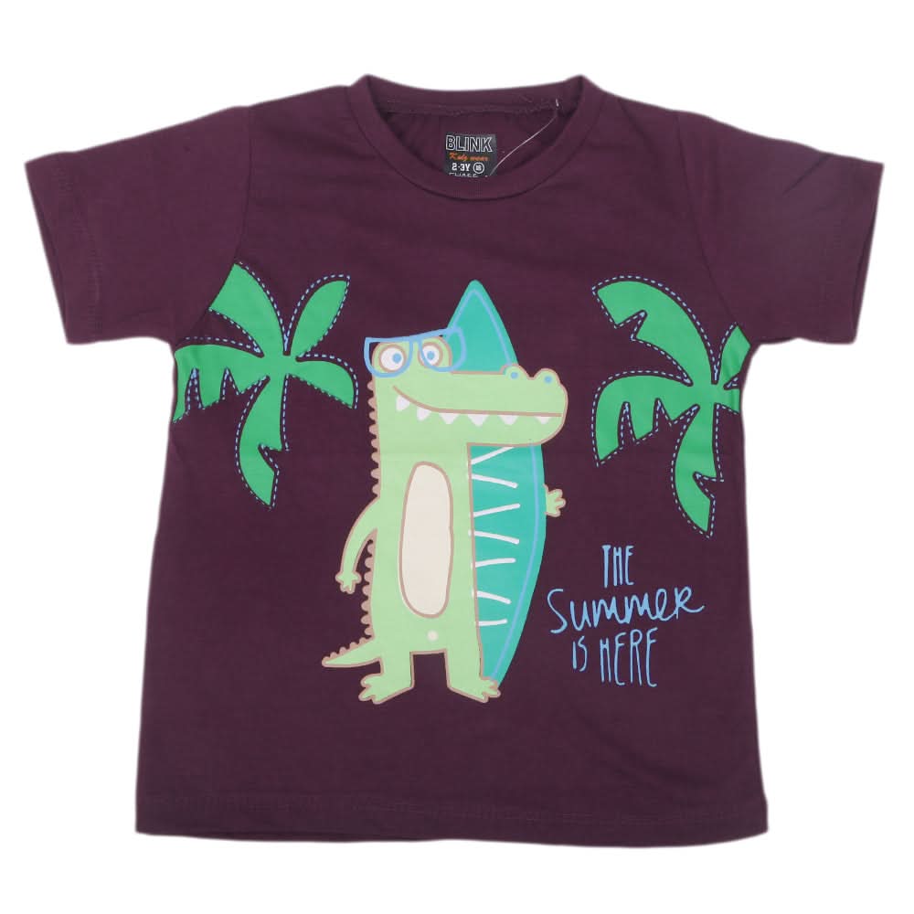 Boys Half Sleeves Jersey T-Shirt 4131 - Purple, Kids, Boys T-Shirts, Chase Value, Chase Value