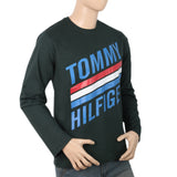 Men's Full Sleeves Printed T-Shirt - Green, Men, T-Shirts And Polos, Chase Value, Chase Value