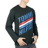 Men's Full Sleeves Printed T-Shirt - Green, Men, T-Shirts And Polos, Chase Value, Chase Value