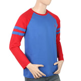 Men's Full Sleeves T-Shirt - Blue, Men, T-Shirts And Polos, Chase Value, Chase Value