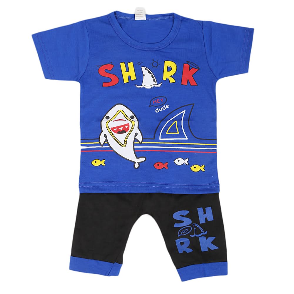 Boys Half Sleeves Short Suit - Royal Blue, Kids, Boys Sets And Suits, Chase Value, Chase Value