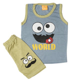 Boys Sando Suit - Steel Blue, Kids, Boys Sets And Suits, Chase Value, Chase Value