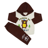 Newborn Boys Polar Full Sleeves Suit 8871 - Dark Brown, Kids, New Born Boys Sets And Suits, Chase Value, Chase Value