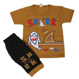 Boys Half Sleeves Short Suit - Brown, Kids, Boys Sets And Suits, Chase Value, Chase Value