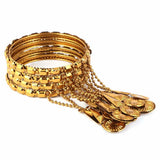 Women's Bangle 4 Pcs - Golden, Women, Bangles & Bracelets, Chase Value, Chase Value