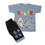 Boys Half Sleeves Short Suit - Steel Blue, Kids, Boys Sets And Suits, Chase Value, Chase Value
