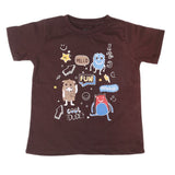 Boys Half Sleeves Jersey T-Shirt 4135 - Brown, Kids, Boys T-Shirts, Chase Value, Chase Value