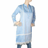 Women's Plain Kurti - Blue, Women, Ready Kurtis, Chase Value, Chase Value