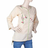 Women's Embroidered Western Top Front Dori Pipen - Peach, Women, T-Shirts And Tops, Chase Value, Chase Value
