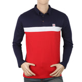Men's Eminent Full Sleeves Polo T-Shirt - Navy Blue, Men, T-Shirts And Polos, Eminent, Chase Value
