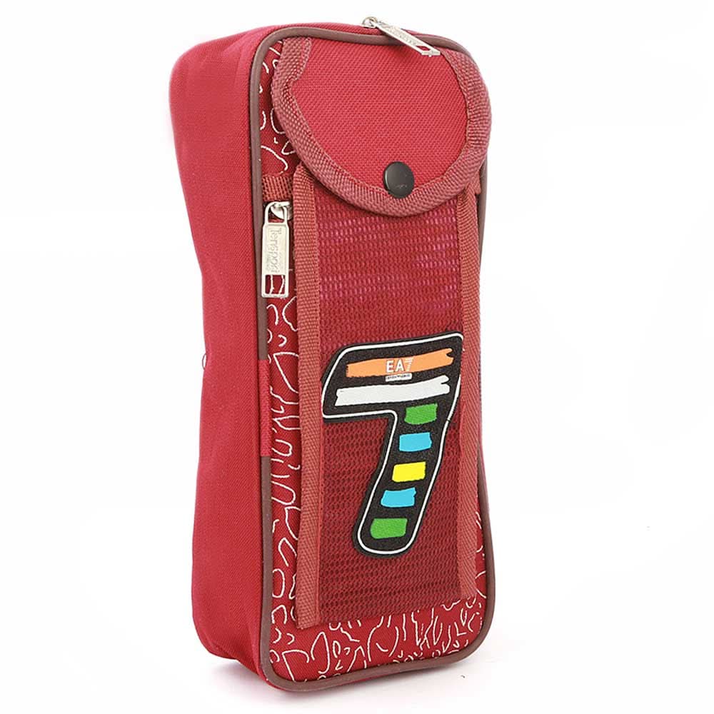 Pencil Pouch (IC-6) - Maroon, Kids, Pencil Boxes And Stationery Sets, Chase Value, Chase Value