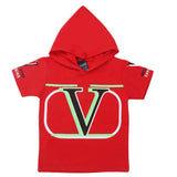 Boys Hoodie T-Shirt - Red, Kids, Boys T-Shirts, Chase Value, Chase Value
