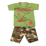 Boys 2 Pcs Suit Half Sleeves - Green, Kids, Boys Sets And Suits, Chase Value, Chase Value