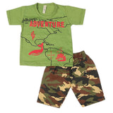 Boys 2 Pcs Suit Half Sleeves - Green, Kids, Boys Sets And Suits, Chase Value, Chase Value