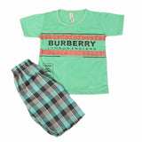 Boys 2 Pcs Suit Half Sleeves - Green, Kids, Boys Sets And Suits, Chase Value, Chase Value