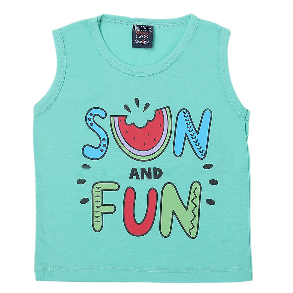 Girl's Sando T-Shirts - Cyan, Kids, Girls T-Shirts, Chase Value, Chase Value
