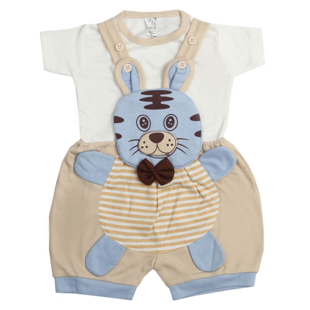 Newborn Boys Romper - Beige, Newborn Boys Rompers, Chase Value, Chase Value