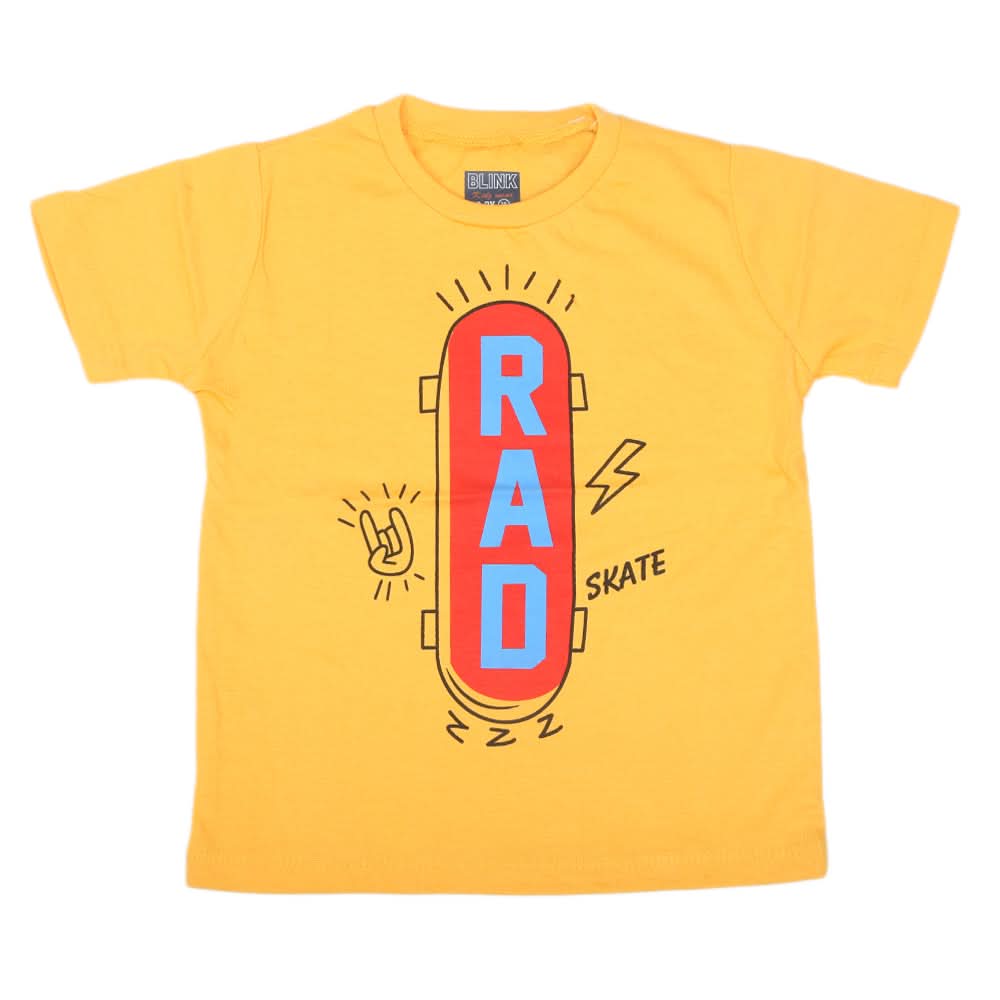 Boys Half Sleeves T-Shirt 3984 - Yellow, Kids, Boys T-Shirts, Chase Value, Chase Value