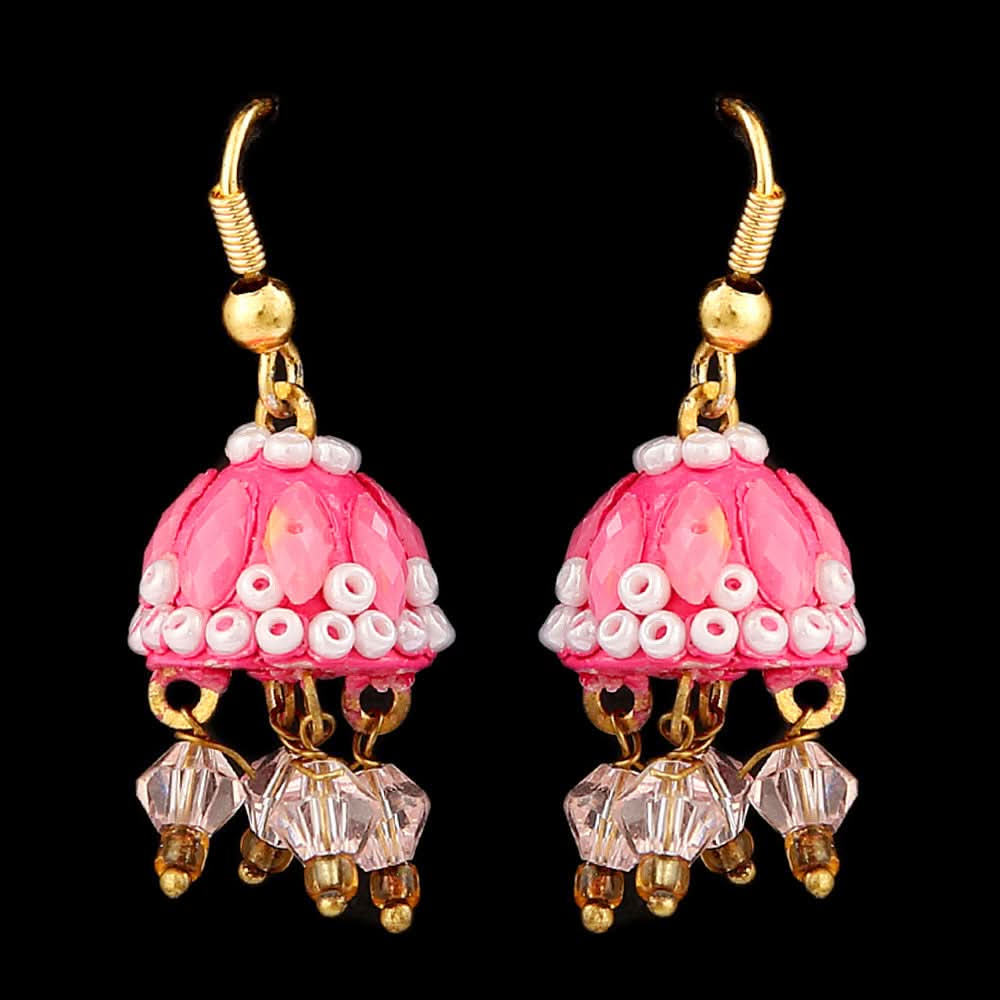 Women's Fancy Ear Jhumki - Pink, Jewellery, Chase Value, Chase Value