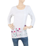 Women's Bottom Embroidered Top - Grey, Women, T-Shirts And Tops, Chase Value, Chase Value