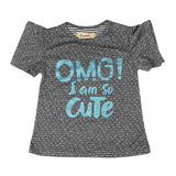 Girls Half Sleeves T-Shirt ST-03 - Grey, Kids, Girls T-Shirts, Chase Value, Chase Value