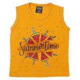 Girl's Sando T-Shirts - Mustard, Kids, Girls T-Shirts, Chase Value, Chase Value