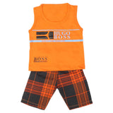 Boys 2 Pcs Suit Sando - Orange, Kids, Boys Sets And Suits, Chase Value, Chase Value