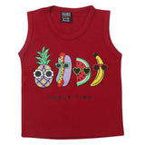 Boys Sando T-Shirt - Maroon, Kids, Boys T-Shirts, Chase Value, Chase Value